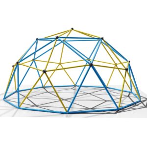 Klettergerüst 305x305x155cm DomeClimber Kinder Kletterkuppel Geodome 10FT - blau/gelb