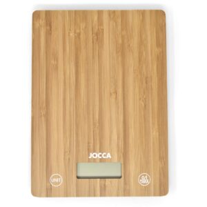 Jocca digitale Küchenwaage aus Bambus mit LCD Display und Tragkraft bis 5kg