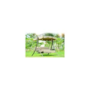 PureHaven Hollywoodschaukel für 3 Personen 210x150x200 cm pulverbeschichteter Stahl