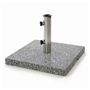 VCM Sonnenschirmständer 26 kg Granit grau eckig 45x45 cm Edelstahlhülse Standfüße