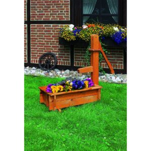 Promadino Holztrog 70 cm mit Holzschwengelpumpe