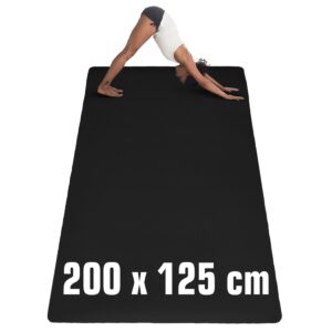 200x116 XXL Fitnessmatte - 6mm Extra Breite Yogamatte - Rutschfeste Sportmatte