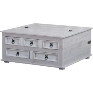 Kiefer Truhentisch New Mexico Mexiko grau massiv Couchtisch Truhe Holztruhe