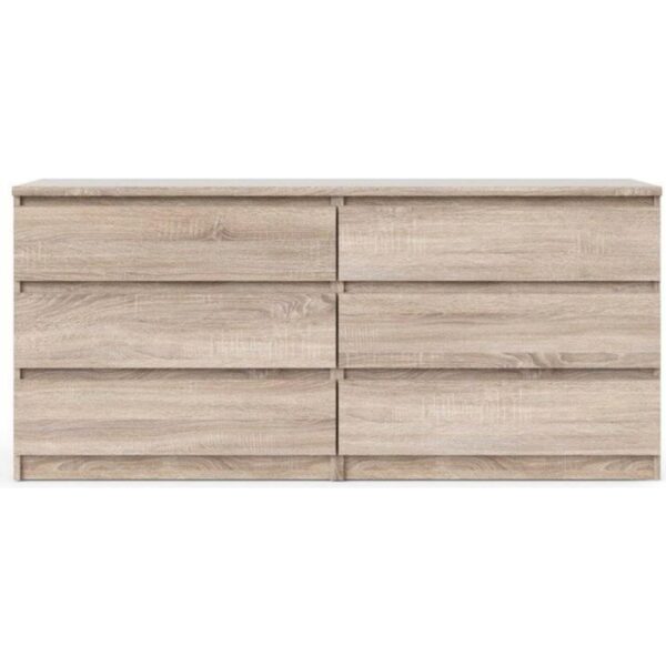 Nada Kommode 6 Schubladen trüffelfarben Sideboard Highboard Schrank Flur Diele