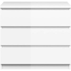 Nada Kommode breit 3 Schubladen weiss Sideboard Highboard Schrank Flur Diele