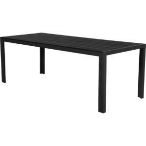 Gartentisch Fuccy 205cm Kunststoff in Holzoptik Garten Terrasse Tisch Esstisch schwarz