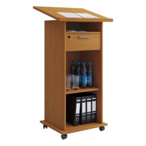 Wand Schreibtisch Computer PC Laptop  Büro Tisch Arbeitstisch Buche Dekor
