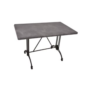 Bistrotisch Set Dark Slate 110x70cm Tischgestell Aluminium schwarz Garten Tisch