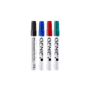 4x GENIE Permanent Marker Set Permanentmarker Filzstifte wasserfest Stifte M Rund