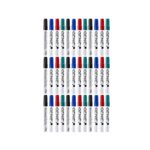 36 Stück GENIE Permanent Marker bunt Permanentmarker Filzstift wasserfest M Rund