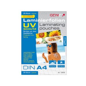 25 Stück Laminierfolien DIN A4 mit UV-Schutz