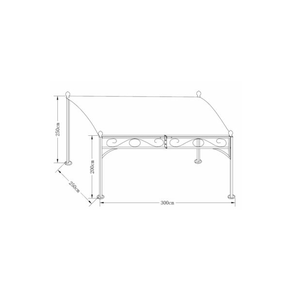 DEGAMO Anbaupavillon MANTOVA 3x2