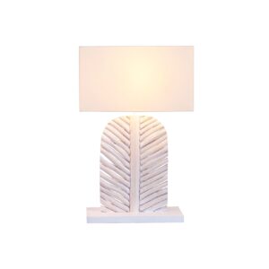 Tischleuchte Holzleuchte Lubosco Off-White & Holz white washed 40x61cm 11015