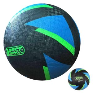 Best Sporting Barfuß Fußball Glow in The Dark I Leichter Ball Größe 5 I schwarz-Blauer Sportball I leuchtender Kickball I Kinder Spielball aus PVC