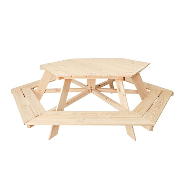 Coemo 6 eckige Kindersitzgruppe Lars Picknicktisch Holz