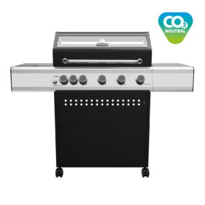 Grillfürst S530G 5-Brenner Gasgrill mit Seitenkocher und Gusseisen Rosten