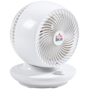 HOMCOM Standventilator mit 3 Geschwindigkeiten weiß 27L x 27B x 34H cm