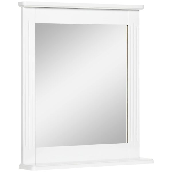 kleankin Badezimmerspiegel mit Ablage weiß 55L x 12B x 64H cm