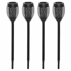 Outsunny Solarleuchte im 4er-Set schwarz 12 x 78 cm (ØxH)