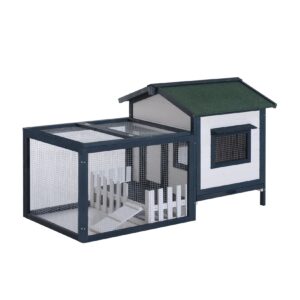 PawHut Meerschweinchenstall mit Freigehege grün