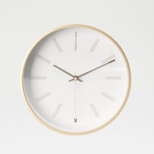PLAYBOY - Wanduhr "HEATHER" mit goldenem Metallrahmen und weisses Ziffernblatt