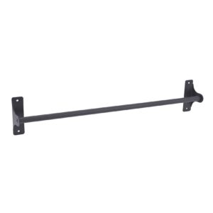 Handtuchstange Schwarz Matt 54 cm aus Metall - Handtuchhalter für Bad und WC