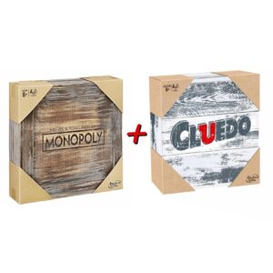 Monopoly Holz Sonderedition + Cluedo Rustikal Bundle Brettspiel Gesellschaftsspiel