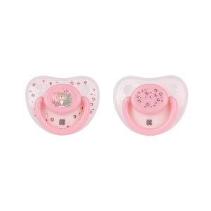 Kikkaboo Baby-Schnuller Savanna 0-6 Monate 2 Stück zwei Belüftungslöcher Silikon rosa