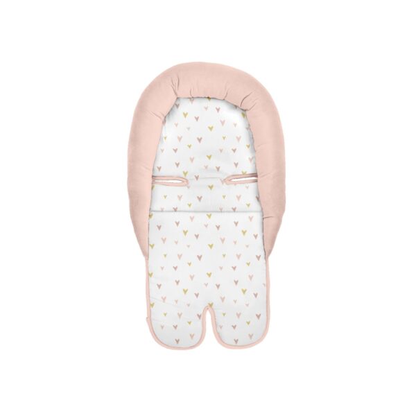 Kikkaboo Kindersitz-Einlage Sitzauflage Kindersitzschutz Memory-Schaum Baumwolle pink