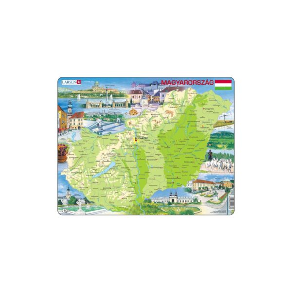 Larsen Puzzle Puzzle - Ungarn mit Tieren