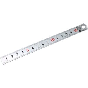 FAMEX 12523 Shinwa Edelstahllineal 15 cm – mit Pick-up 13131