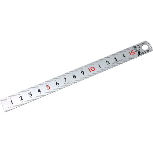 FAMEX 12523 Shinwa Edelstahllineal 15 cm – mit Pick-up 13131