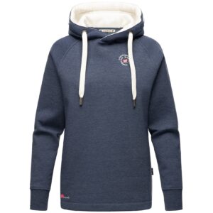 MARIKOO Damen Warmer Kapuzenpullover Pullover im Oversize Look AIRII