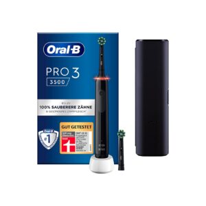 Oral-B Pro 3 3500 elektrische Zahnbürste Black Edition +Reise-Etui JAS22